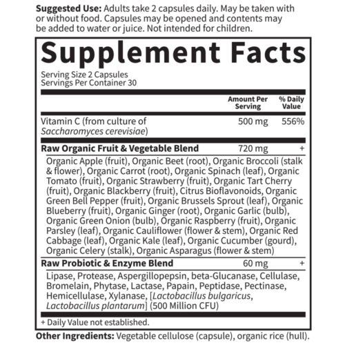 Now-Super-Enzymes-Supplement-Facts